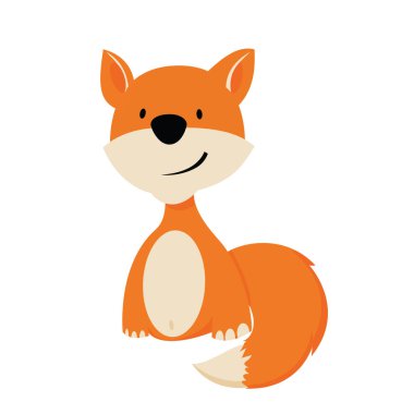 Fox düz vektör