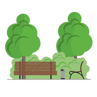  Park vektör çizim