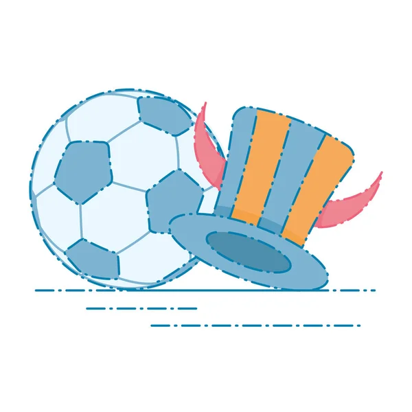 Fútbol sombrero vector icono — Vector de stock