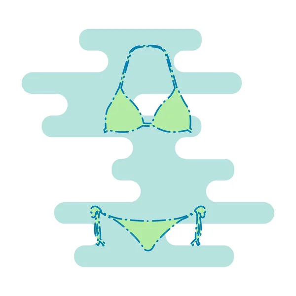 Icône sous-vêtements. Maillot de bain — Image vectorielle