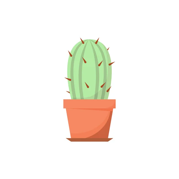 Abstract cactus in flower pot vector illustration — Stock Vector