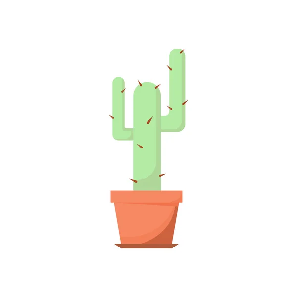 Cactus abstracto en la ilustración vector maceta — Vector de stock