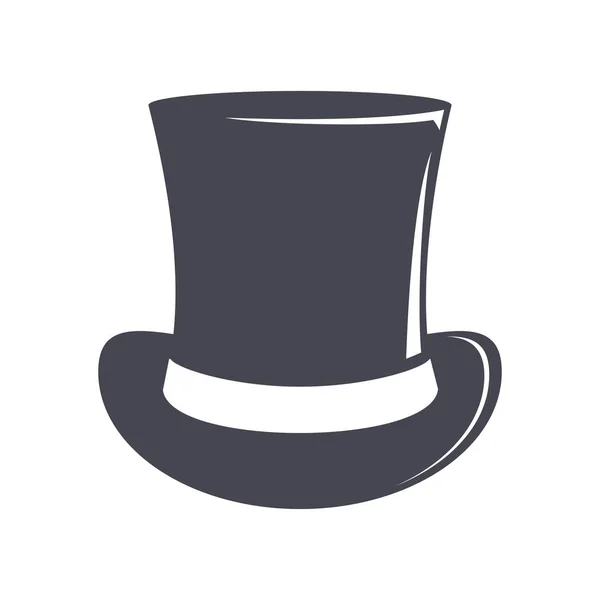 Vintage silindir şapka. Silindir şapka illüstrasyon. Silindir şapka vektör simgesi
