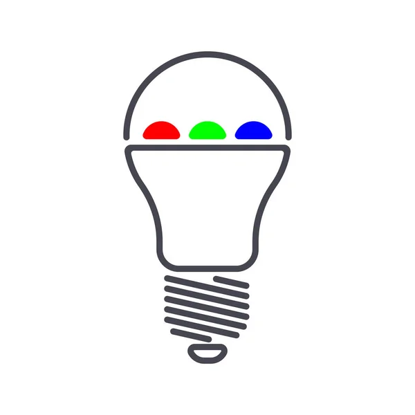 RGB led-lampa. RGB led lampa. vektor symbol — Stock vektor