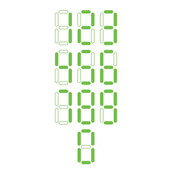 Зеленое округлое число — стоковый вектор