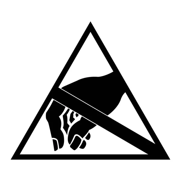 ESD duyarlılık sembolü, elektrostatik duyarlı aygıtı duyarlılık vektör simgesi