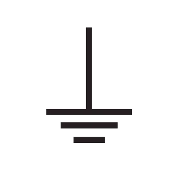 ESD point commun symbole de sol — Image vectorielle