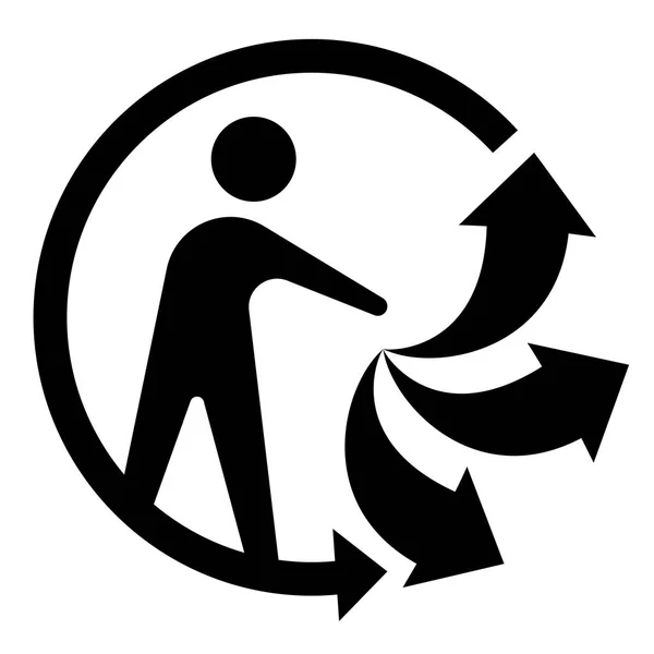 Logo de reciclaje de Triman, Logo Icono de vector de Triman — Vector de stock