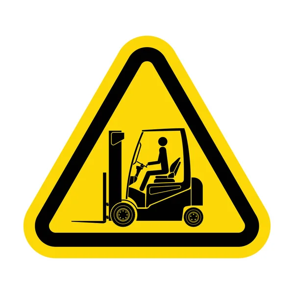 Niebezpieczeństwo wózków widłowych znak — Wektor stockowy