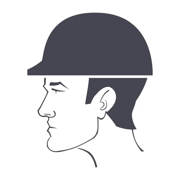Vector pictogram man in helm — Stockvector