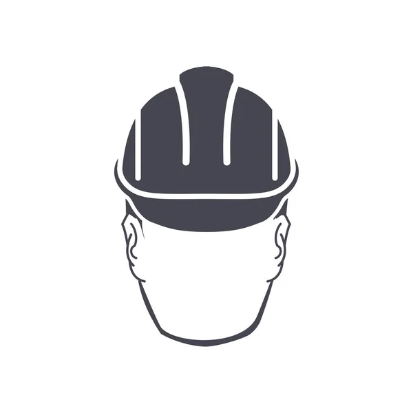 Vetor ícone homem no capacete — Vetor de Stock