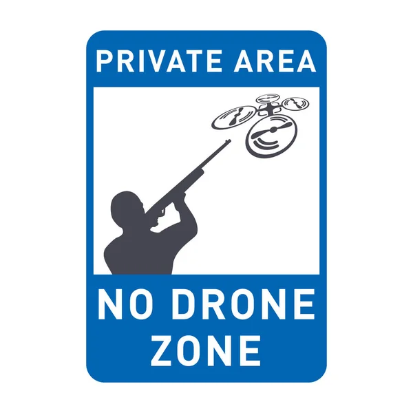 Znak Strefa Nie Drone — Wektor stockowy