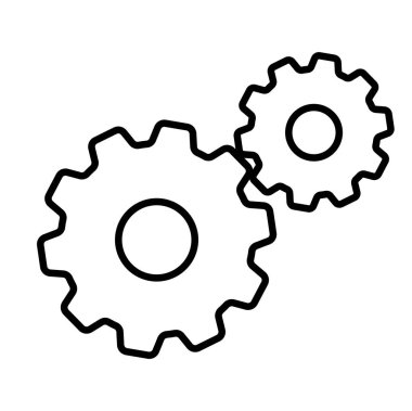 iki Dişli çark vektör simgesi