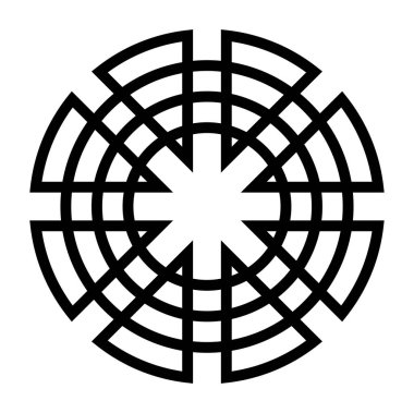 soyut yuvarlak grafik line öğesi