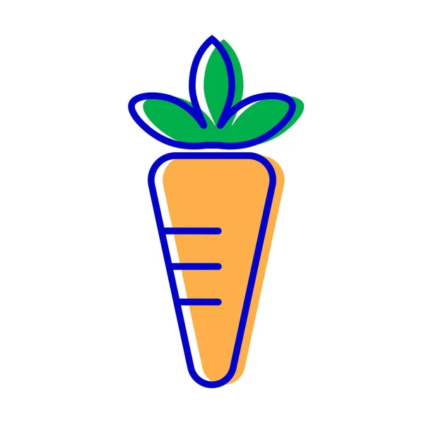 Carrot Line Vector Icons — Stock Vector