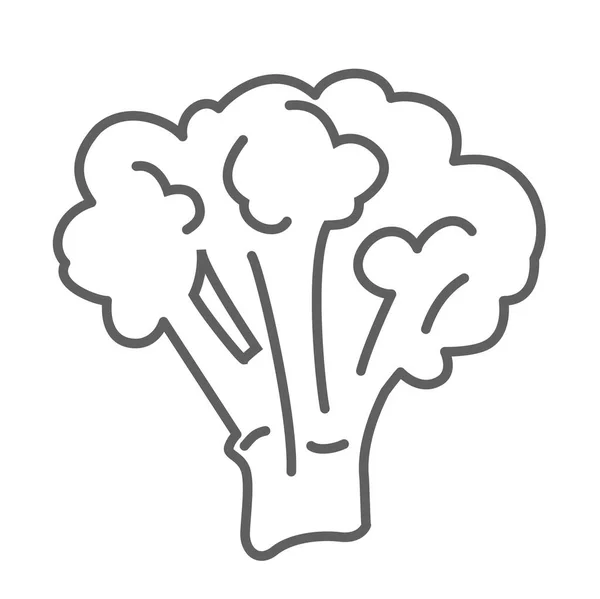 Brokkoli Flache Vektorsymbol — Stockvektor