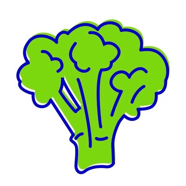 Broccoli Flat Vector Icon — Stock Vector