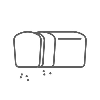 ekmek çizgisi vektör simgesi