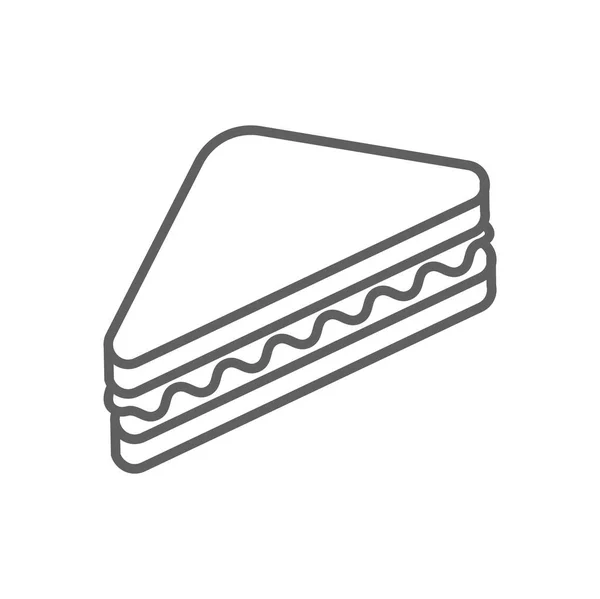 Sandwich Vektorzeilen Symbol — Stockvektor