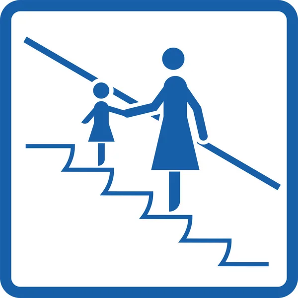 Warnschild Der Rolltreppe Verhaltensregeln Für Rolltreppen — Stockvektor