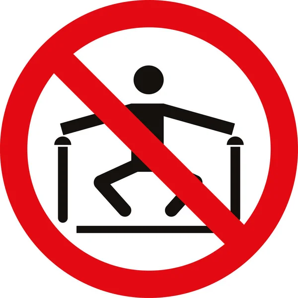 Warnschild Der Rolltreppe Verhaltensregeln Für Rolltreppen — Stockvektor
