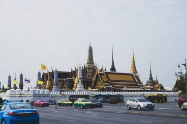 Bangkok, Tayland 10 Şubat, 2020-Wat Phra Kaew Zümrüt Buda Tapınağı