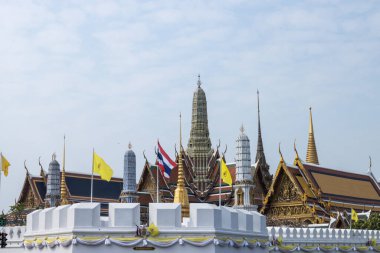 Wat Phra Kaew - Tayland, Bangkok 'taki Zümrüt Buda Tapınağı. Thai kültür tapınağı.