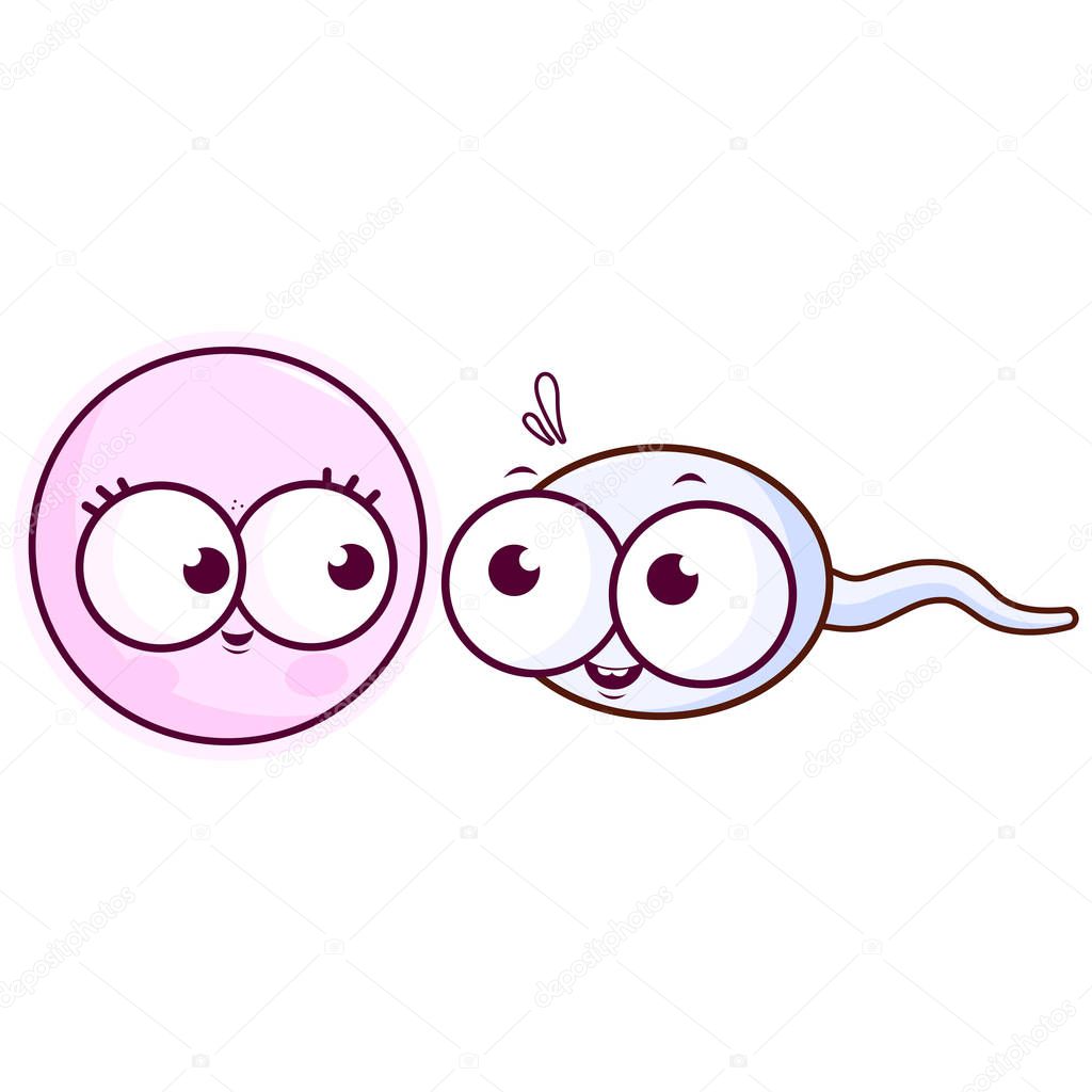 Sperm and egg cell cartoon