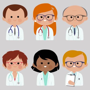 Erkek ve kadın doktor grup