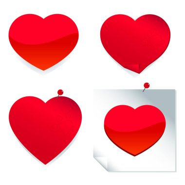 Kalp şekilli çıkartmaları ve notlar sonrası