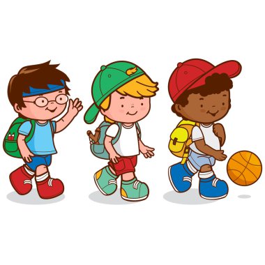 Basketbol oynayacak çocuklar