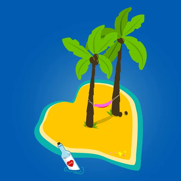 心形岛 — 图库矢量图片