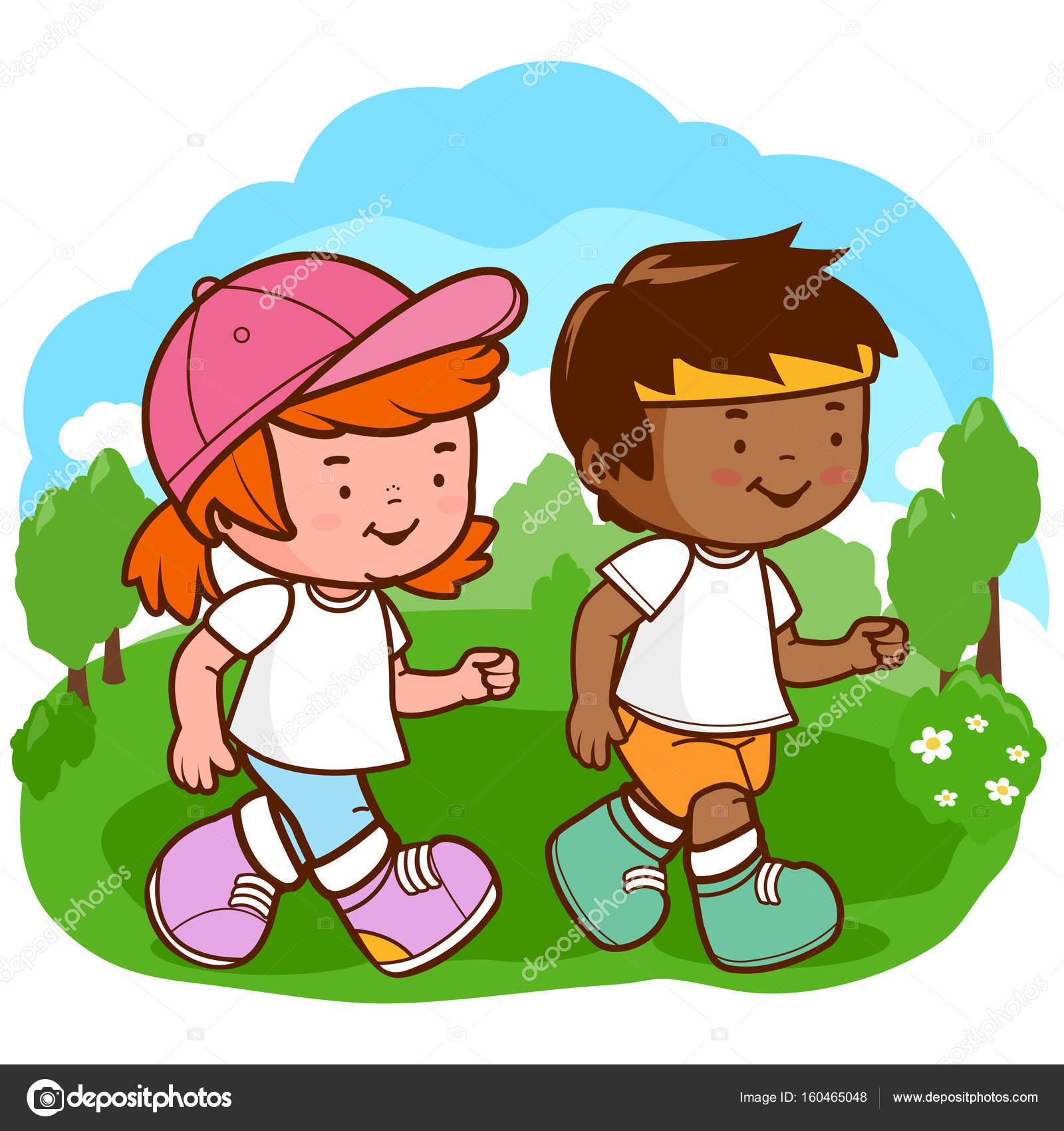 Children Running At The Park Vector Image By C Stockakia Vector Stock Children Running At The Park Vector Image By C Stockakia Vector Stock