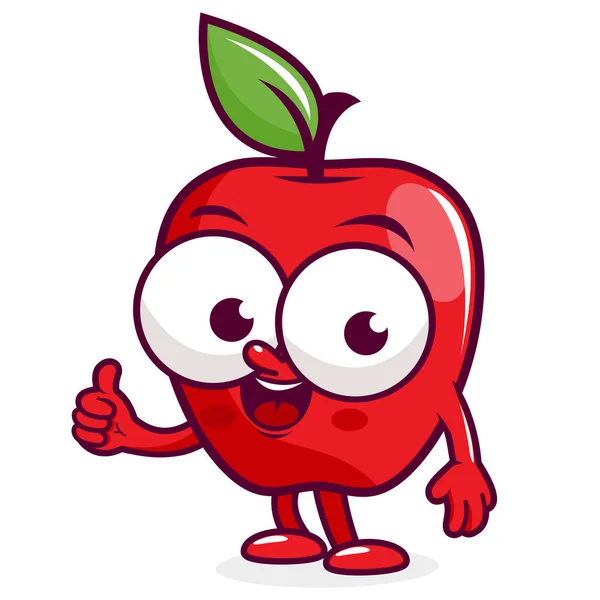 Cartoon apple. Vectorillustratie — Stockvector