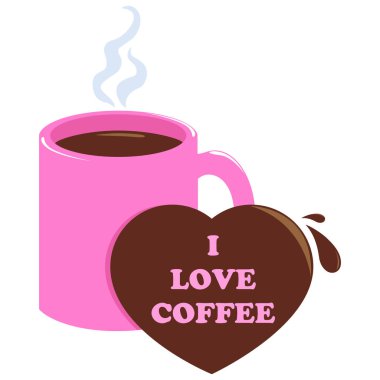 Cup of hot coffee clipart