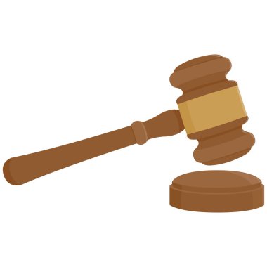 Yargıç tokmak. Vektör çizim.