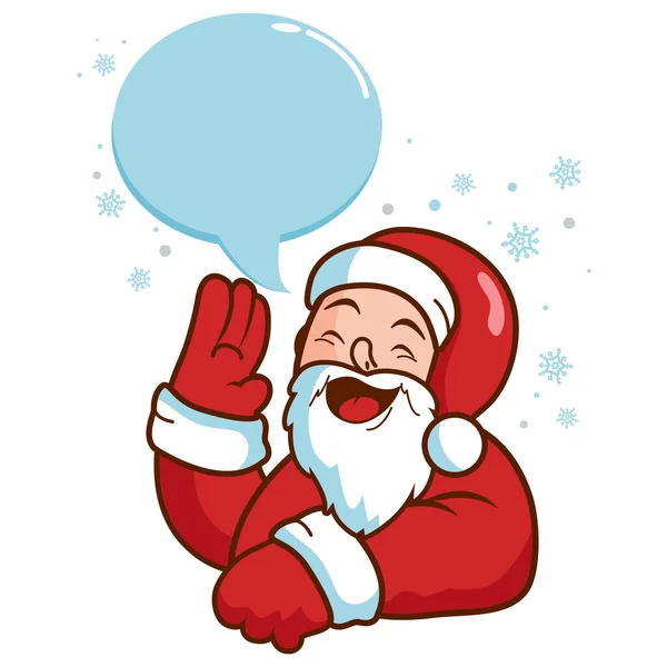 Jultomte med tal bubbla talar — Stock vektor