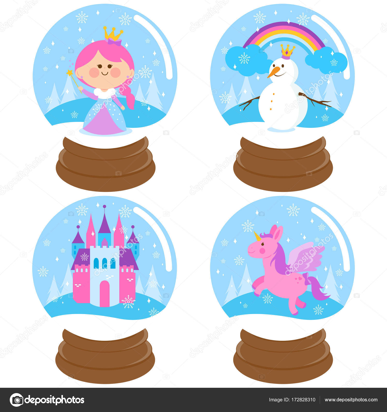 Fairy Tale Snow Globe Vector Set Vector Image By C Stockakia Vector Stock Fairy Tale Snow Globe Vector Set Vector Image By C Stockakia Vector Stock