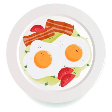 Pastırma, yumurta ve domates yemek