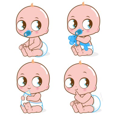 Tatlı erkek bebek.