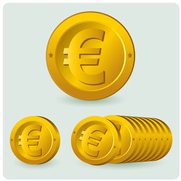 Euro coin — Stock Vector