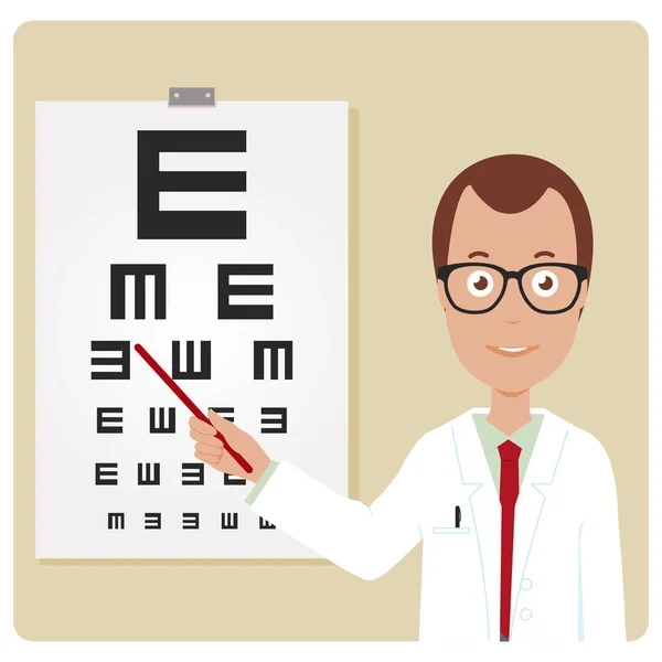 Male ophthalmologist — Stock Vector