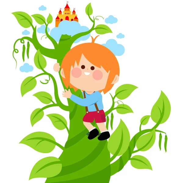 Sihirli beanstalk tırmanma Jack. 