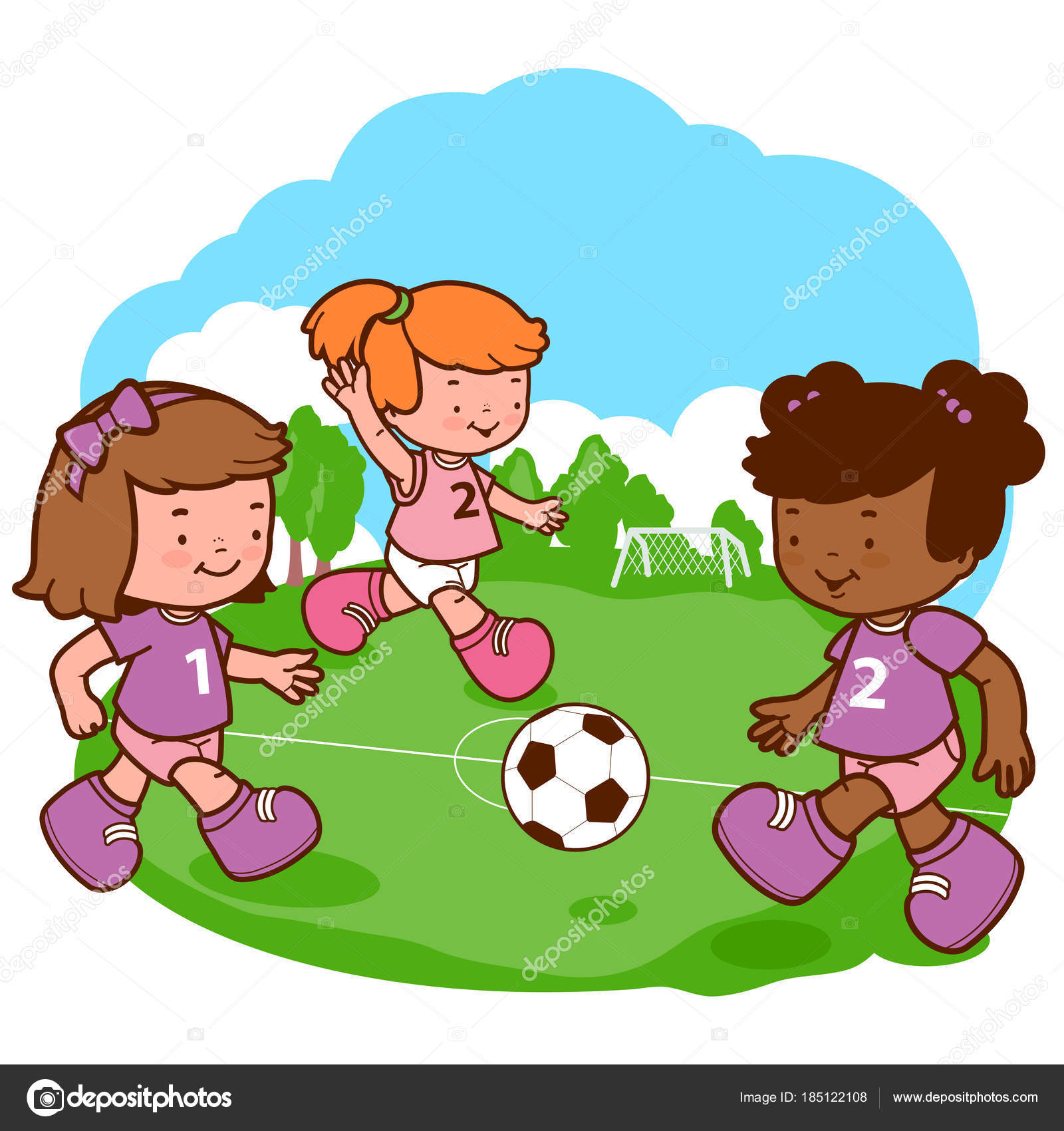 Resultado de imagem para garotas jogando futebol desenho