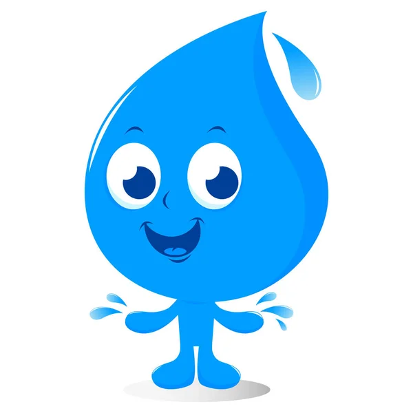 Water Drop Cartoon Character — Stock Photo © HitToon 12492627
