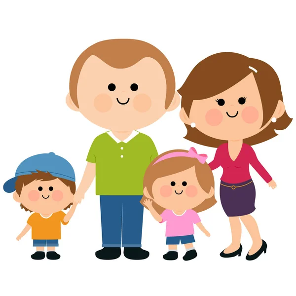 Familia feliz — Vector de stock