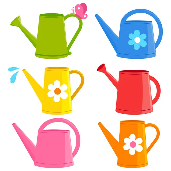 Watering cans illustration collection. — Stock Vector