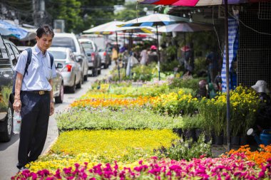 Asya adam alış çiçek