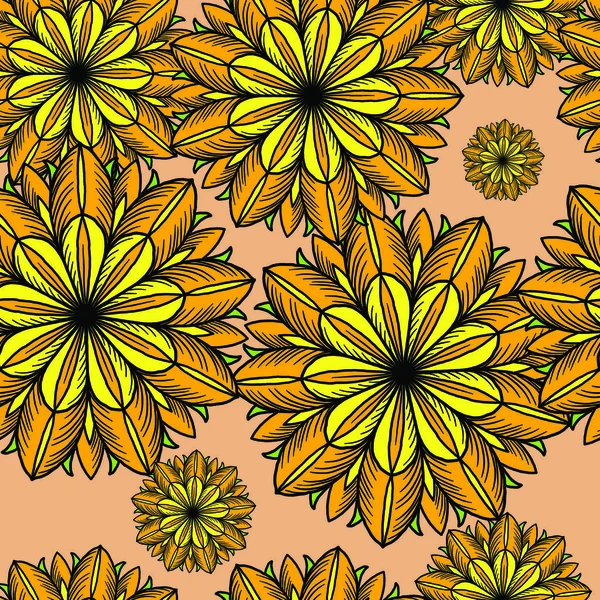 Problemfri blomst design mønster - Stock-foto