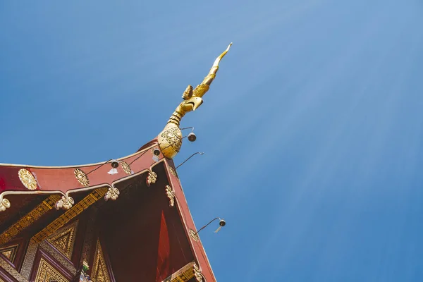 Gable Apex Ornamental Roof Points Shaped Head Garuda Snake Roof — Stock Photo, Image